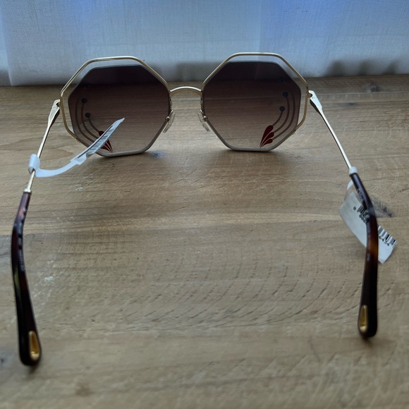 CHLOÉ Havana 58MM Hexagon Sunglasses New